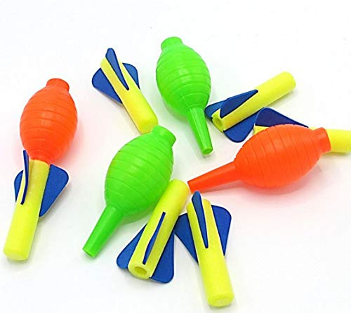 Foam Rocket Launcher 12 Assorted Toys Rocket Launchers Kids Party Favor Gift Stocking Stuffer Indoor Outdoor Fun Activity