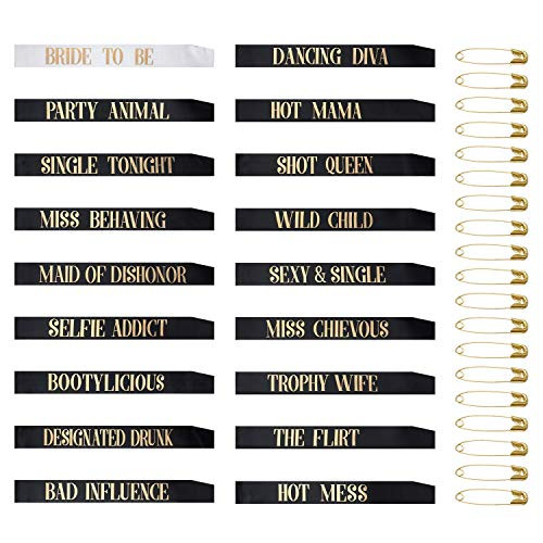 Snsowed 18 Pack Bachelorette Party Sashes Bride Tribe Funny Bridesmaid Sash Set Team Bride Sash Maid of Honor Sash for for Bachelorette Hen Party a Snsowed 18 Pack Bachelorette Party Sashes Bride Tribe Funny Bridesmaid Sash Set Team Bride Sash Maid of Honor Sash for for Bachelorette Hen Party a