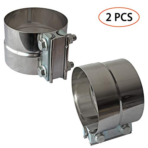 4 Inch Exhaust Clamps Stainless Steel Muffler Band Clamp for 4 Inner Diameter to 4-5 Outer Diameter Turbo Downpipe Tip Exhaust Pipes Connection -2