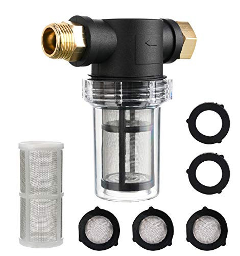 Tool Daily Garden Hose Filter for Pressure Washer Inlet Water  Sediment Filter Attachment  with 100 Mesh and 40 Mesh Screen