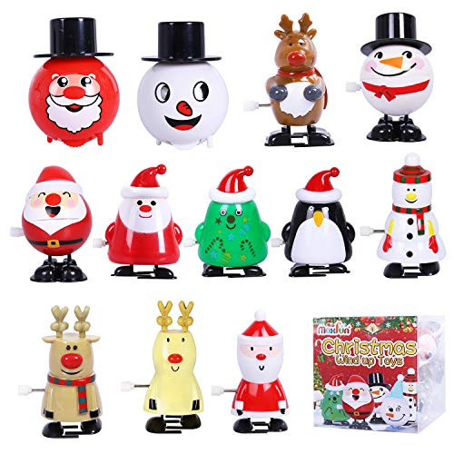 Max Fun 12 Pack Christmas Wind Up Toy Assortment for Christmas Party Favors Goody Bag Filler -Christmas Wind up Toys 2-