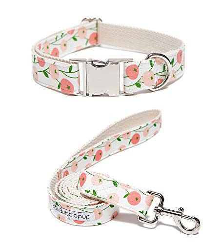 Bubblepup Dog Collar and Leash Set  Dog Collar with Leash Set Adjustable Dog Collar and Leash for Small Medium Large Dogs