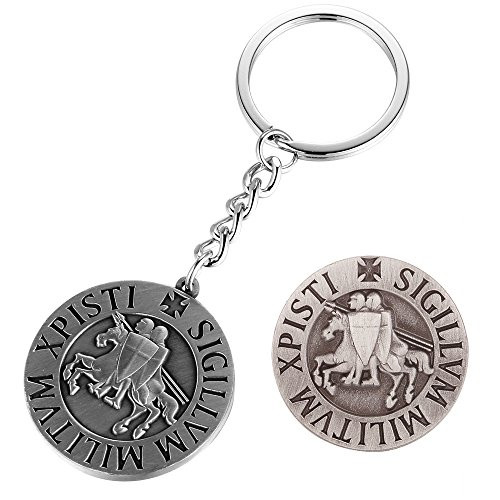 Gudeke Masonic Knights Templar Seal Pin and Key Ring Set Gudeke Masonic Knights Templar Seal Pin and Key Ring Set