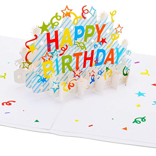 Limque Happy Birthday Card 3D Popup Greeting Cards for husband-mom-wife-dad-son-friend-daughter Limque Happy Birthday Card 3D Popup Greeting Cards for husband-mom-wife-dad-son-friend-daughter