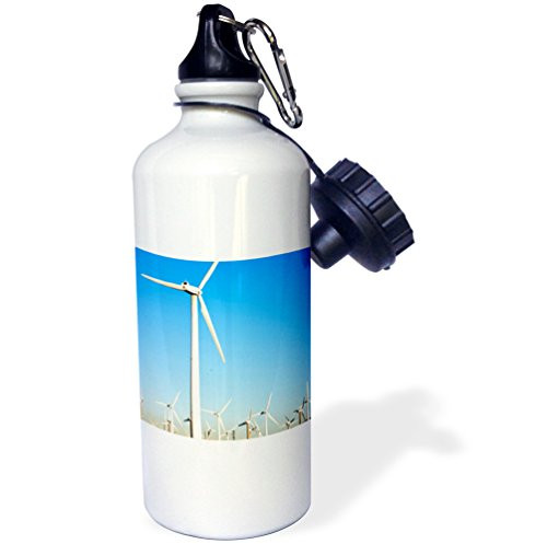 3dRose Palm Springs  energy wind turbines  California US05 IST0014 Inti St- Clair Sports Water Bottle  21 oz  White 3dRose Palm Springs  energy wind turbines  California US05 IST0014 Inti St- Clair Sports Water Bottle  21 oz  White