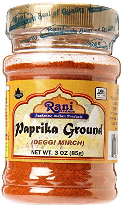 Rani Paprika -Deggi Mirch- Spice Powder Ground 3oz -85g- ~ All Natural Salt-Free - Vegan - No Colors - Gluten Free Ingredients - NON-GMO Rani Paprika -Deggi Mirch- Spice Powder Ground 3oz -85g- ~ All Natural Salt-Free - Vegan - No Colors - Gluten Free Ingredients - NON-GMO