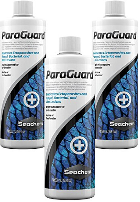 Seachem ParaGuard 500ml Bottles -3 Pack- Seachem ParaGuard 500ml Bottles -3 Pack-