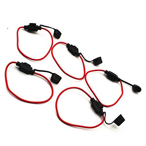 GSKMOTOR 5 PCS In-Line Mini Blade Fuse Holder Splash Proof for 12V 30A Fuses Car Bike?without fuse-