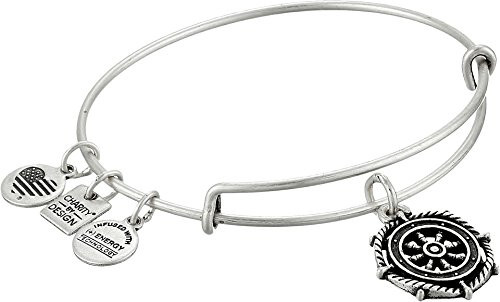 Alex and Ani Take the Wheel Rafaelian Silver Bangle Bracelet