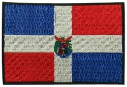 Dominican Republic Flag Logo Embroidered Iron on Sew on Patch