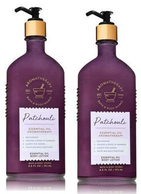 Bath and Body Works 2 Pack Aromatherapy Essential Oil Body Lotion 6-5 Oz- Patchouli-