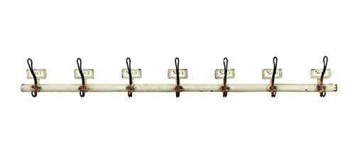 Creative Co-op 7 Numbered Wall Hooks on Wood Rod