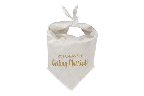 Willowear Dog Bandanas My Humans are Getting Married Gold Small