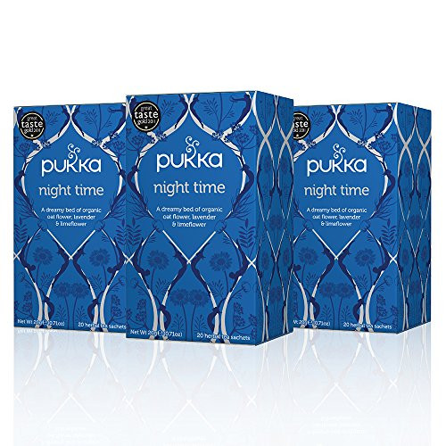 Pukka Herbs Night Time  Organic Herbal Tea With Valerian -3 Pack  60 Tea Bags- Packaging may vary