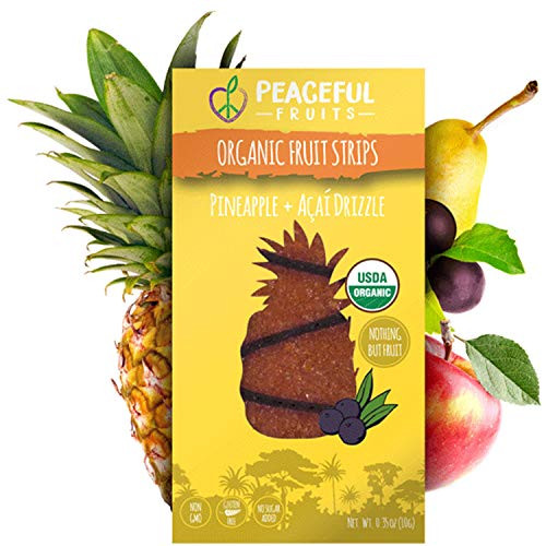 Peaceful Fruits 100 Fruit Strips -Pineapple  12 count-