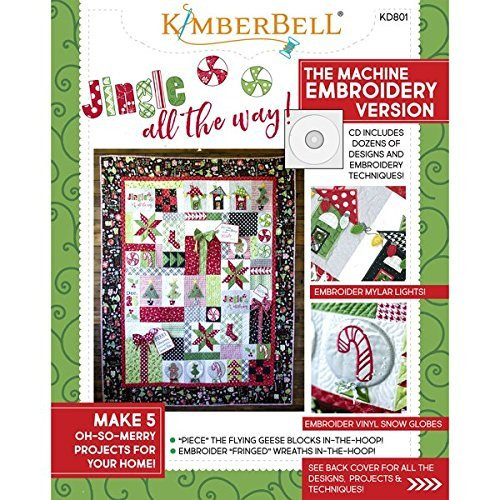 KIMBERBELL Jingle All The Way! Machine Embroidery CD & Sewing Book KD801