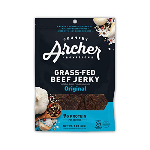 Original Beef Jerky by Country Archer  100 Grass-Fed Beef  Gluten Free  1 Ounce -12 Pack-