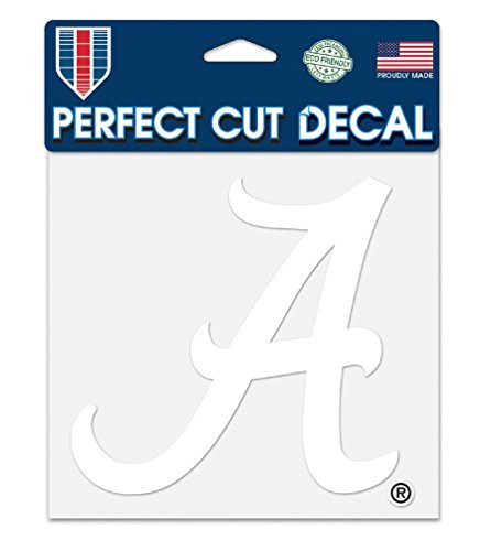 NCAA University of Alabama Crimson Tide 6 x 6 inch Outdoor White Decal