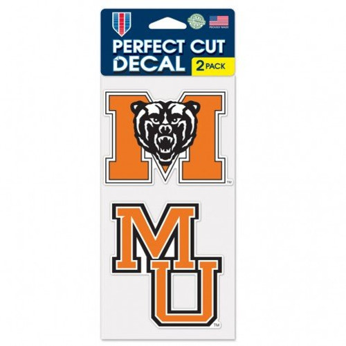 WinCraft Mercer Bears 4x8 Die Cut Decal -Two - 4x4 Decals- - Mercer University