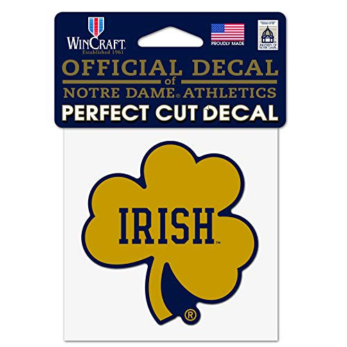 WinCraft Notre Dame Fighting Irish Shamrock 4x4 Die Cut Decal - Irish