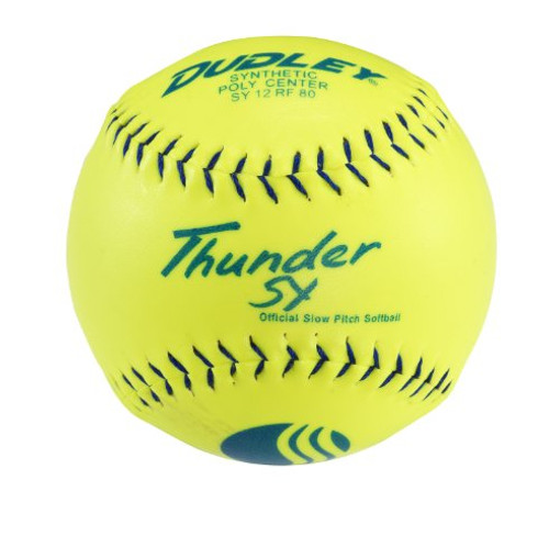 Dudley USSSA Thunder SY Slow Pitch Synthetic Soft Ball - Dozen