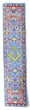Square and Compass Blue Masonic Bookmark - -7 x 2-