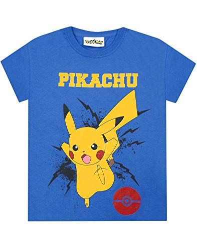 Pokemon Pikachu Bolt Boys T-Shirt  Blue  7-8 Years