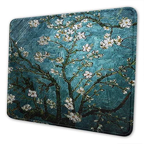 Customized Mouse Pad Vincent Van Gogh Almond Blossoming Non-Slip Rubber Base Stitched Edges for Office Laptop Computer Gaming Mousepad Mat Customized Mouse Pad Vincent Van Gogh Almond Blossoming Non-Slip Rubber Base Stitched Edges for Office Laptop Computer Gaming Mousepad Mat