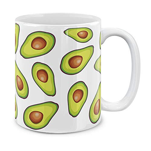 MUGBREW Avocados Pattern Ceramic Coffee Gift Mug Tea Cup, 11 OZ MUGBREW Avocados Pattern Ceramic Coffee Gift Mug Tea Cup, 11 OZ