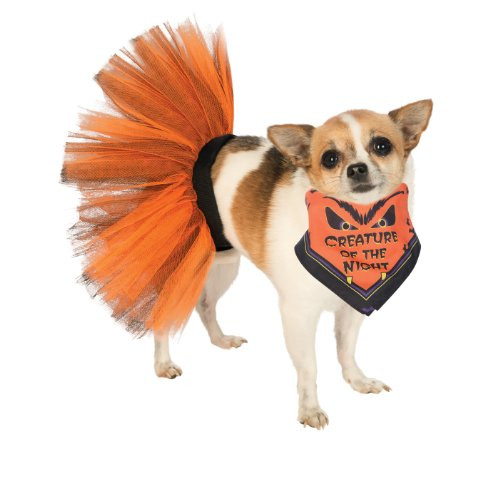Rubies Pet Tutu  Orange and Black  Medium-Large