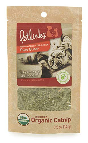 Petlinks Pure Bliss Certified Organic Catnip -5 Ounce Pouch