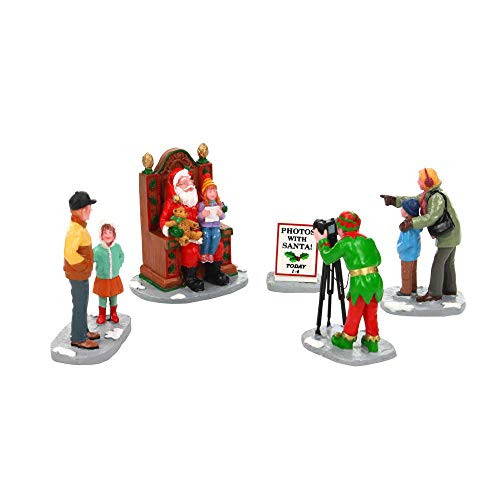 Lemax Village Collection Photos with Santa Assortment of 5