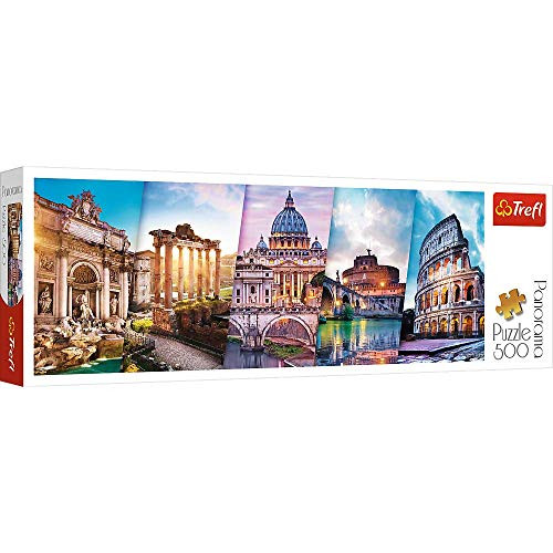 Trefl 500 Piece Panorama Jigsaw Puzzle  Traveling to Italy  Multicolor