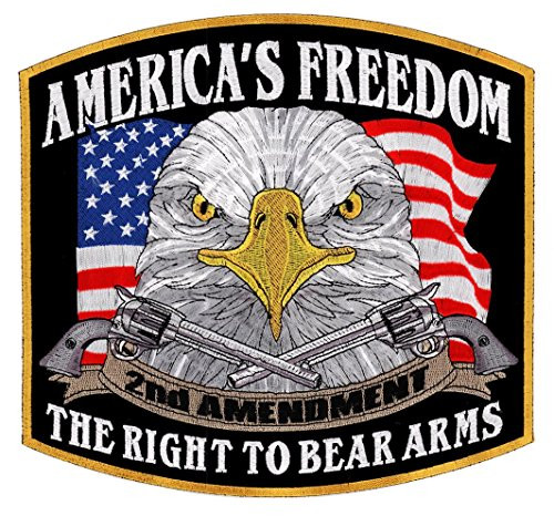 Americas Freedom 2nd Amendment Embroidered Back Patch Iron Sew HLPM5359