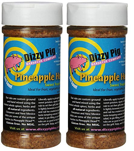 Dizzy Pig BBQ Pineapple Head Rub Spice - 8 Oz--2 Pack-