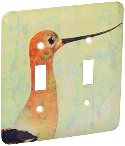 3dRose lsp-108240-2 Pink Bird Digital Art By Angelandspot Double Toggle Switch