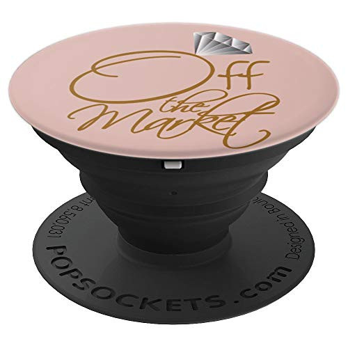 Pink Future Wifey Off the Market Engagement Fiance Gift PopSockets Grip and Stand for Phones and Tablets