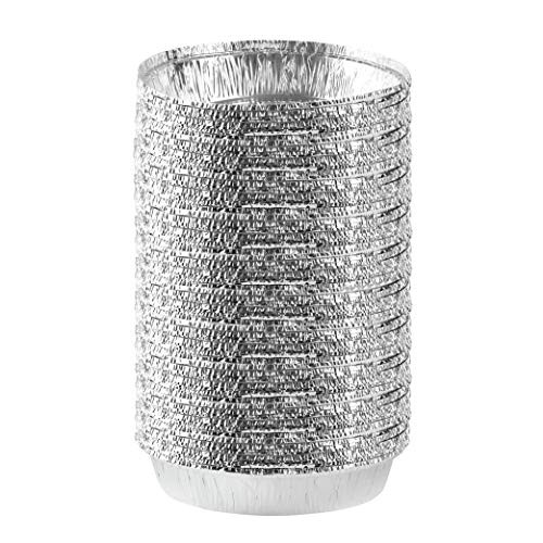 Plasticpro 9 Inch Round Tin Foil Pans Disposable Aluminum Freezer and Oven Safe - For Baking Cooking Storage Roasting Reheating Pack of 50 Plasticpro 9 Inch Round Tin Foil Pans Disposable Aluminum Freezer and Oven Safe - For Baking Cooking Storage Roasting Reheating Pack of 50