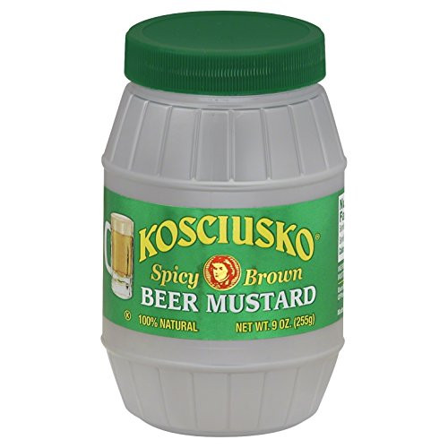 Plochmans Kosciusko Mustard  Beer  9-Ounce Spoonable Barrels -Pack of 12-