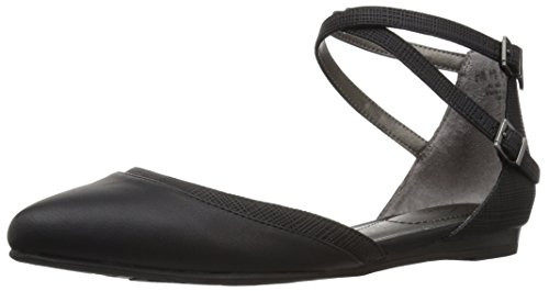 LifeStride Womens Quincy Pointed Toe Flat  Black  11 M US