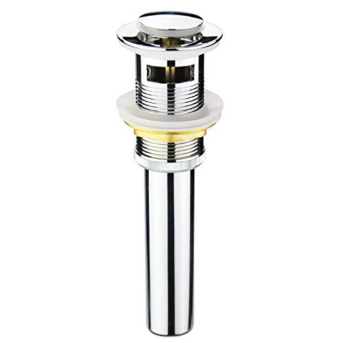 Bathroom Faucet Lavatory Basin Vessel Vanity Sink Pop Up Sink Drain with Overflow  Chrome