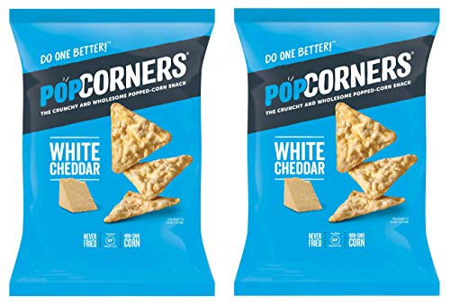 PopCorners PopCorn Snack Chips Pack of 2 5oz Bags -White Cheddar PopCorners-