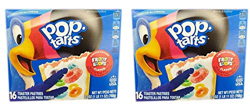 Pop-Tarts Limited Edition Froot Loops Toaster Pastries 27 Oz Pack Of 2 Natural Fruit Flavors Good Source Of 3 B Vitamins Delicious and Healthy Toas Pop-Tarts Limited Edition Froot Loops Toaster Pastries 27 Oz Pack Of 2 Natural Fruit Flavors Good Source Of 3 B Vitamins Delicious and Healthy Toas