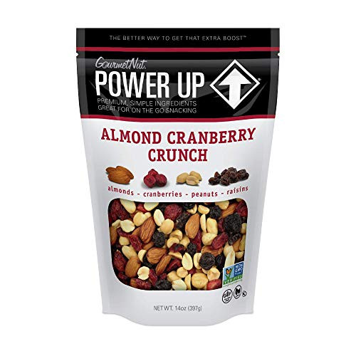 Power Up Trail Mix  Almond Cranberry Crunch Trail Mix  Non-GMO  Vegan  Gluten Free  No Artificial Ingredients  Gourmet Nut  14 oz Bag