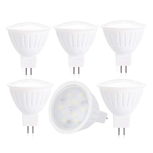 LED MR16 GU5-3 Track Light Bulb Non-Dimmable 5000K Daylight White 7W GU5-3 Base 12 Volt 700 Lumens MR16 LED Bulbs with UV Filter Cover 65 Watt Halogen