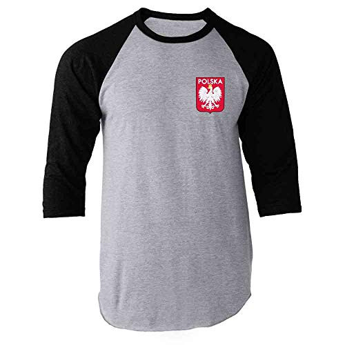 Poland Soccer Retro National Team Sport Football Black L Raglan Baseball Tee Shirt Poland Soccer Retro National Team Sport Football Black L Raglan Baseball Tee Shirt