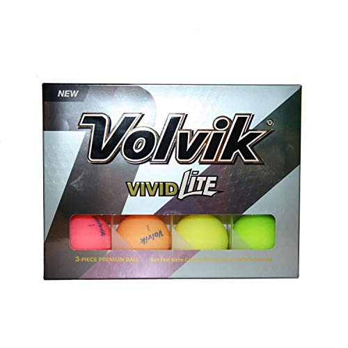 Volvik Vivid Lite Golf Balls  Assorted Colors -One Dozen- - 9756