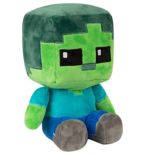 JINX Minecraft Crafter Zombie Plush Stuffed Toy  Multi-Colored  8-75 Tall