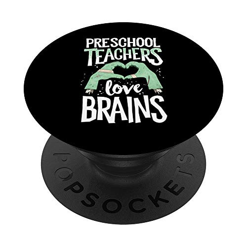 Preschool Teachers Love Brains School Halloween Costume PopSockets Grip and Stand for Phones and Tablets