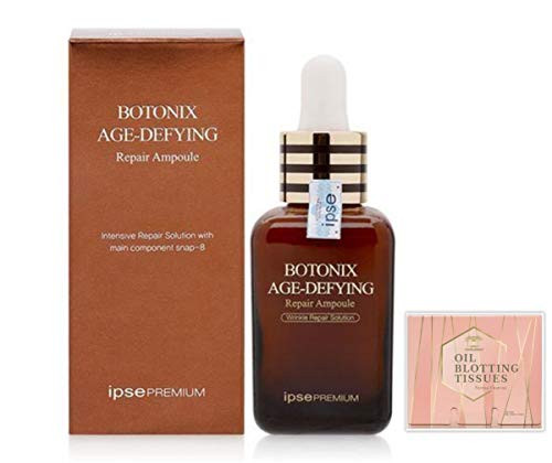 BOTONIX Age Defying Ampoule 24K Gold and 8 Peptides Botox Like Effect Lifting and Firming Skin Regenerating Collagen 60 ml Bundle with 1 Pack Oil Abso